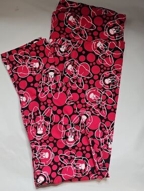 Pink & Black Minnie Mouse Leggings